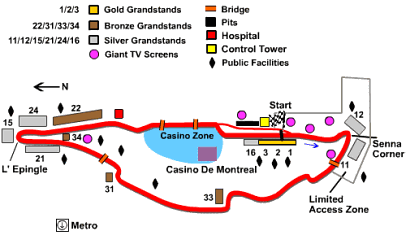 Canadian Grand Prix Seating Chart